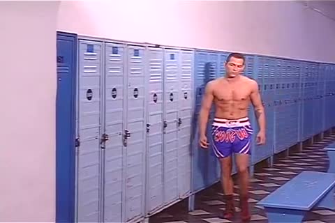 homosexual Sex In bathroom three-some unfathomable throat