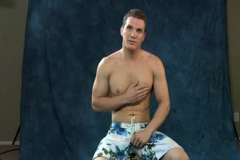 Dumb penis Hunk Jerks Off His large jock