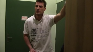 An dilettante boy from Prague jerks off and jizz