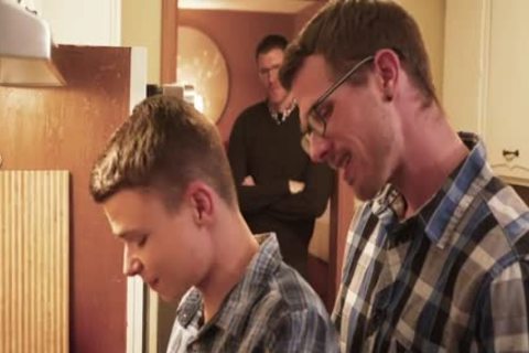 twink Satisfies Two males