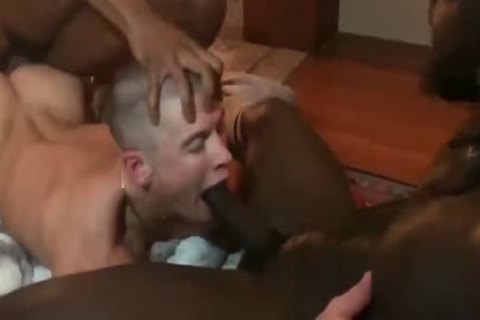 Smoking beautiful bare Interracial group poke