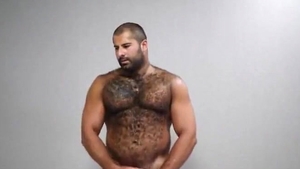 Samuel's much loved - bushy GOD's undress-hole TWITCHING-HJ-sperm