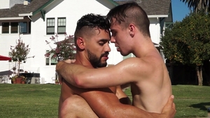 FalconStudios.com: Bulge Brad Payton tongue kissing swallow