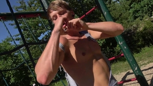 East Boys - Muscled amateur Rick Palmer digs slamming hard