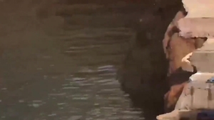 CHINESE MUSCLE DADDY bare SWIMMING AT LAKE 03