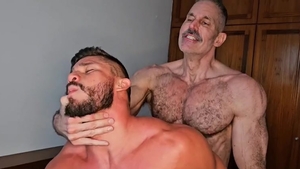 Daddy bonks muscular Brazilian