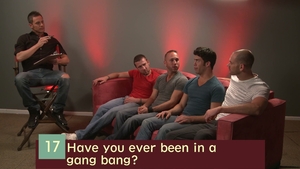 Men: Inked Hunk Takes on Four Blond Twinks